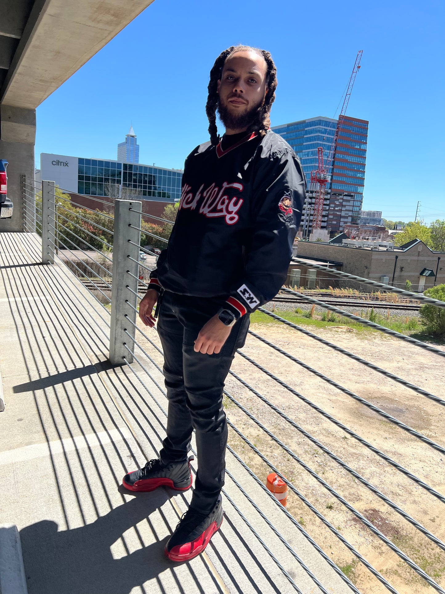 Blk/Red PullOver Winbreaker