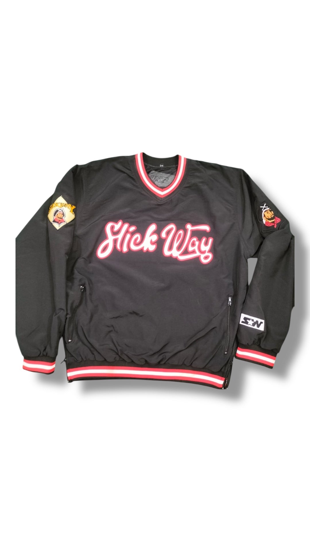Blk/Red PullOver Winbreaker