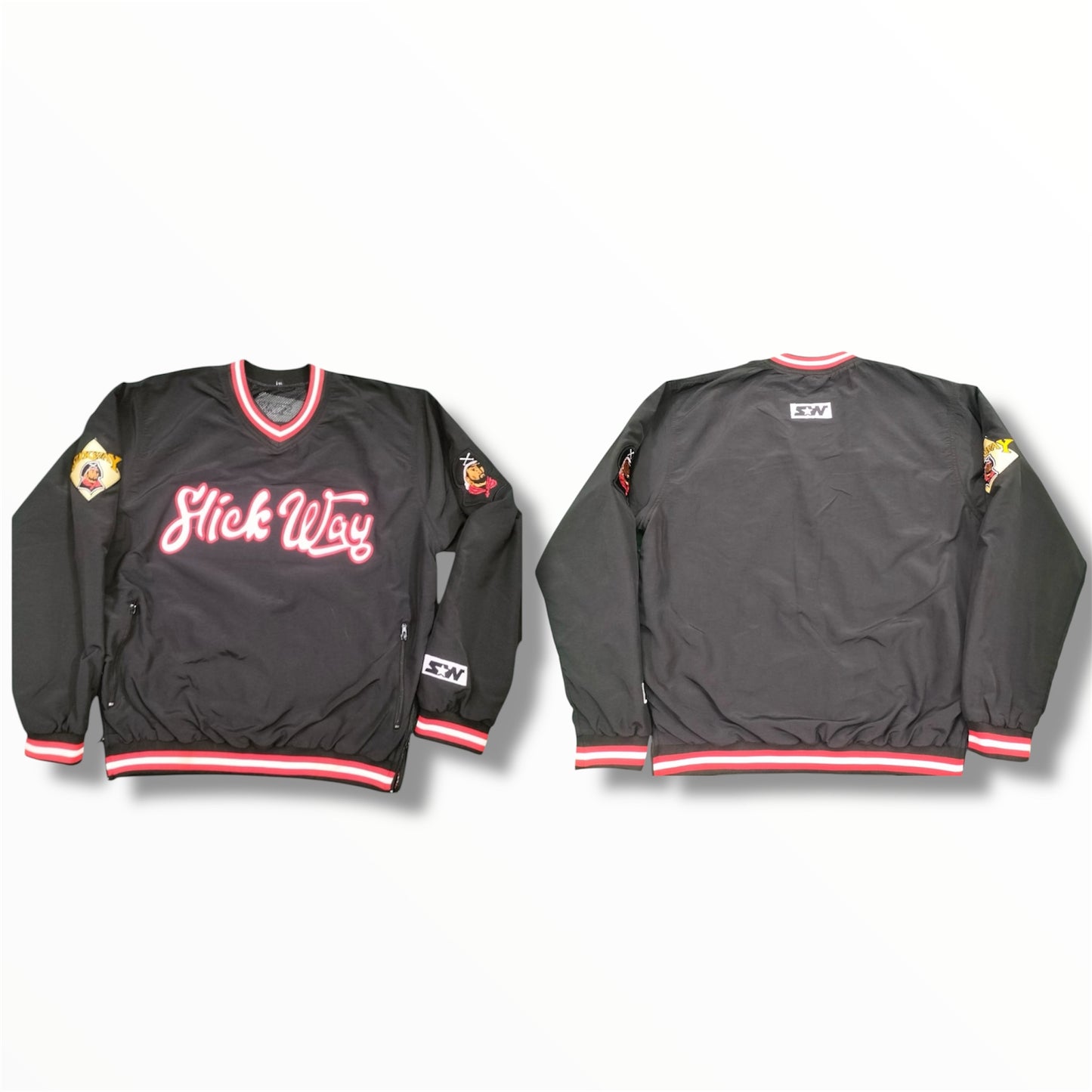 Blk/Red PullOver Winbreaker