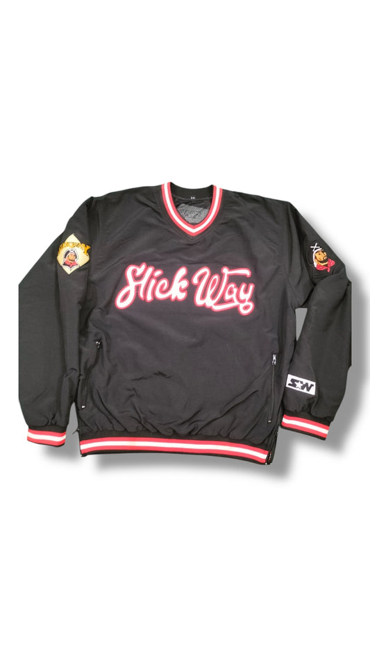 Blk/Red PullOver Winbreaker